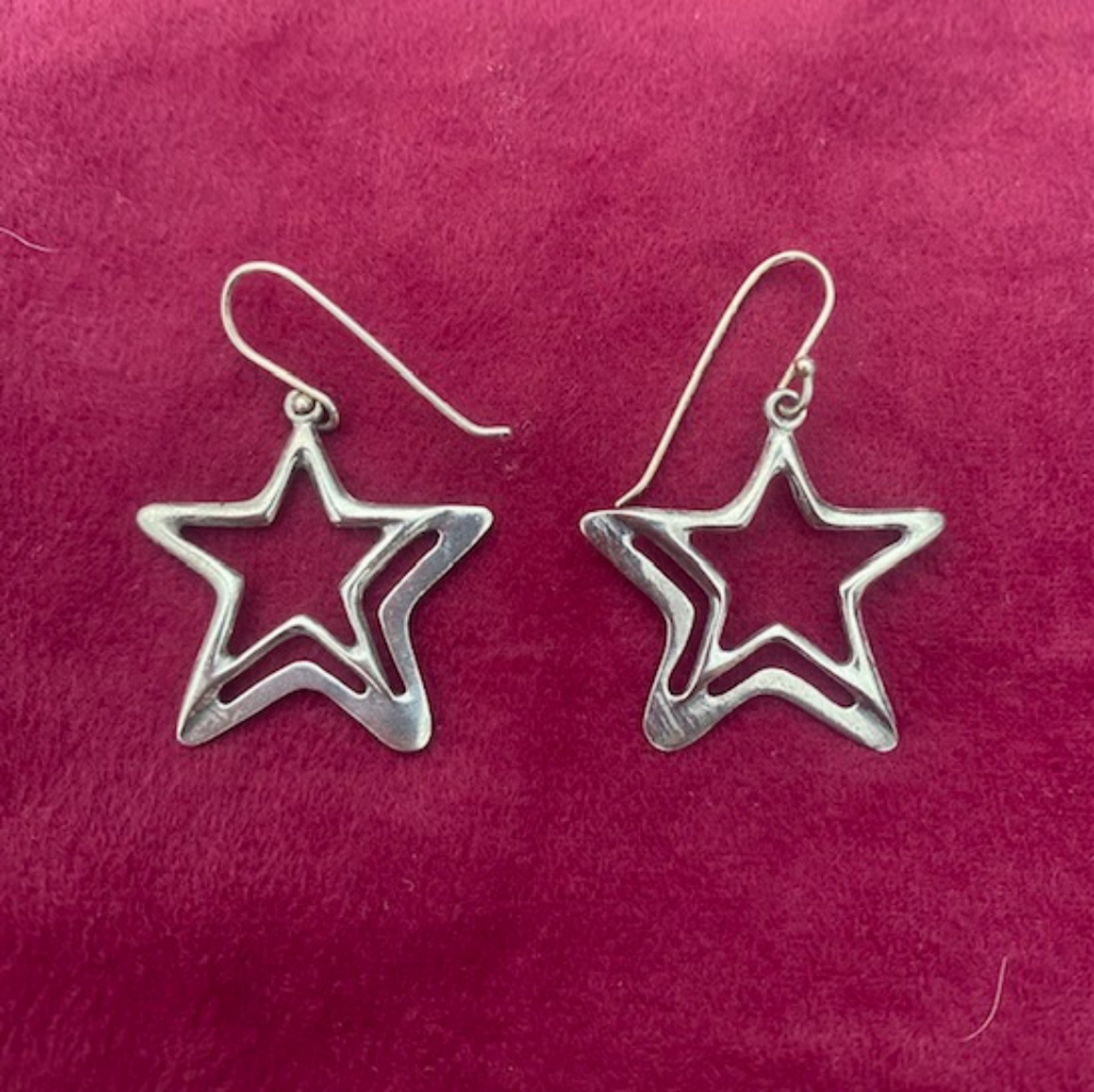 Silpada 925 Silver Star Earrings